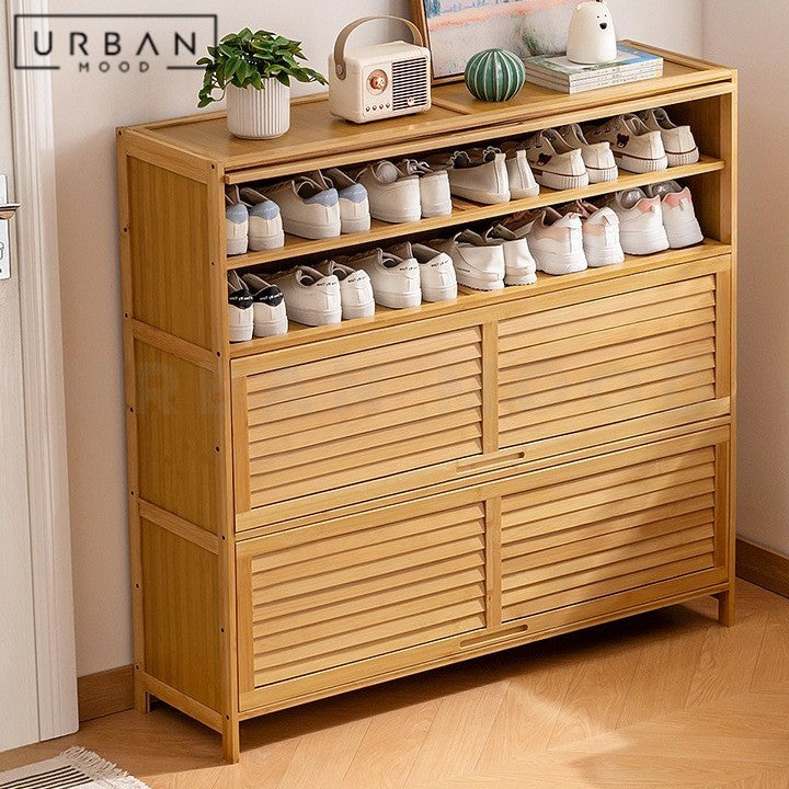 VAESE Rustic Solid Wood Shoe Cabinet