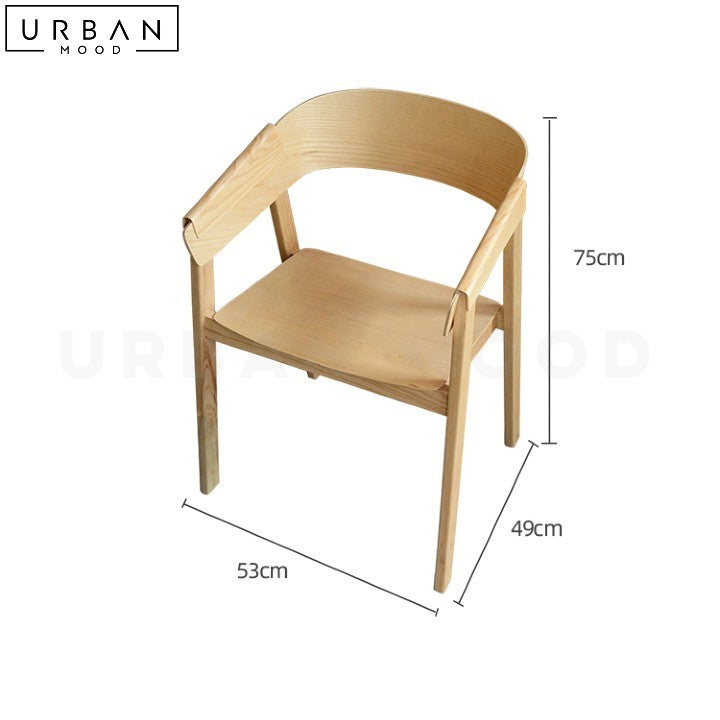 PREMIUM | VALENTINA Scandinavian Solid Wood Dining Chair