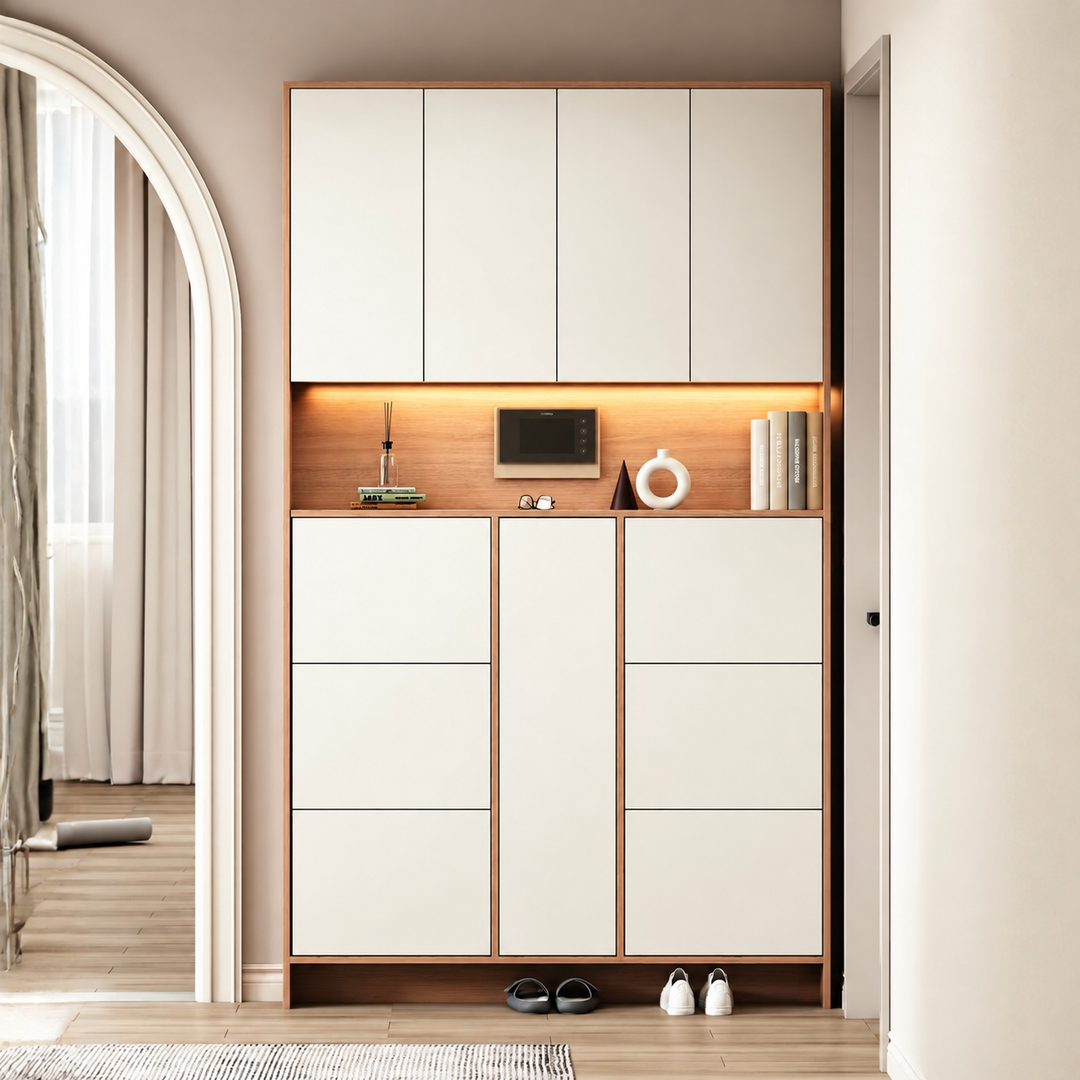 VALENTINE Modern Full Height Shoe Cabinet - Urban Mood Singapore