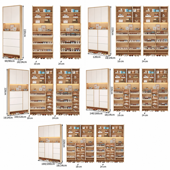 VALENTINE Modern Full Height Shoe Cabinet - Urban Mood Singapore