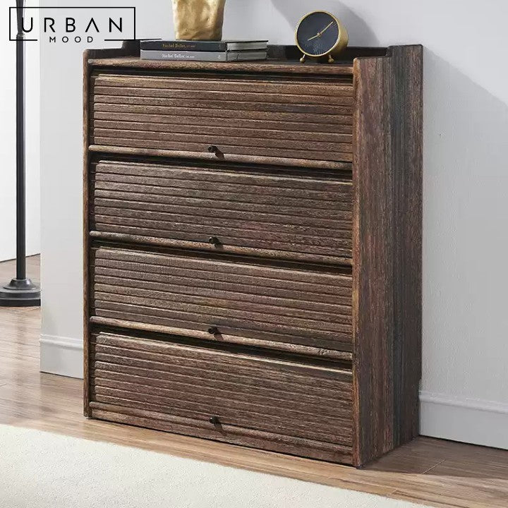 VALERI Rustic Solid Wood Shoe Cabinet