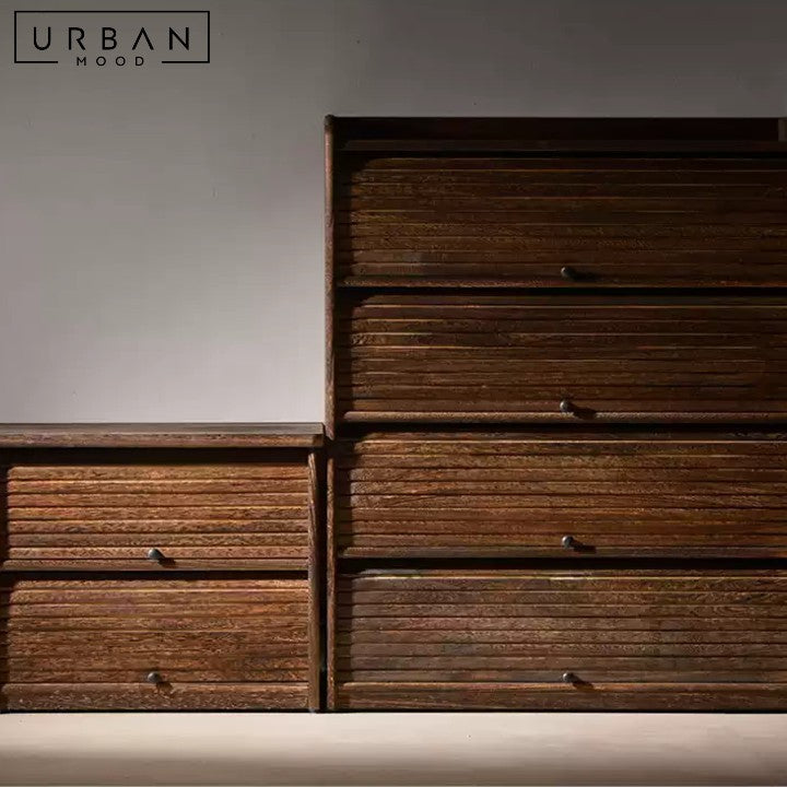 VALERI Rustic Solid Wood Shoe Cabinet