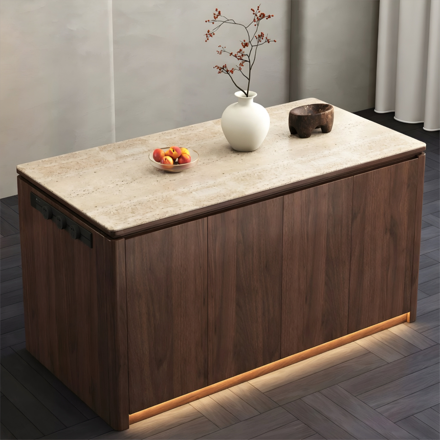 VALERIQUE Modern Sintered Stone Kitchen Island - Urban Mood Singapore