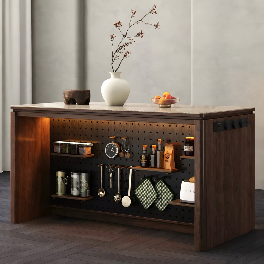 VALERIQUE Modern Sintered Stone Kitchen Island - Urban Mood Singapore