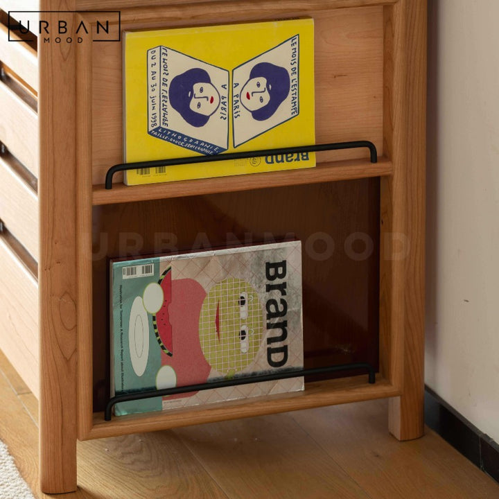 VANCOUVER Modern Solid Wood Study Table with Cabinet
