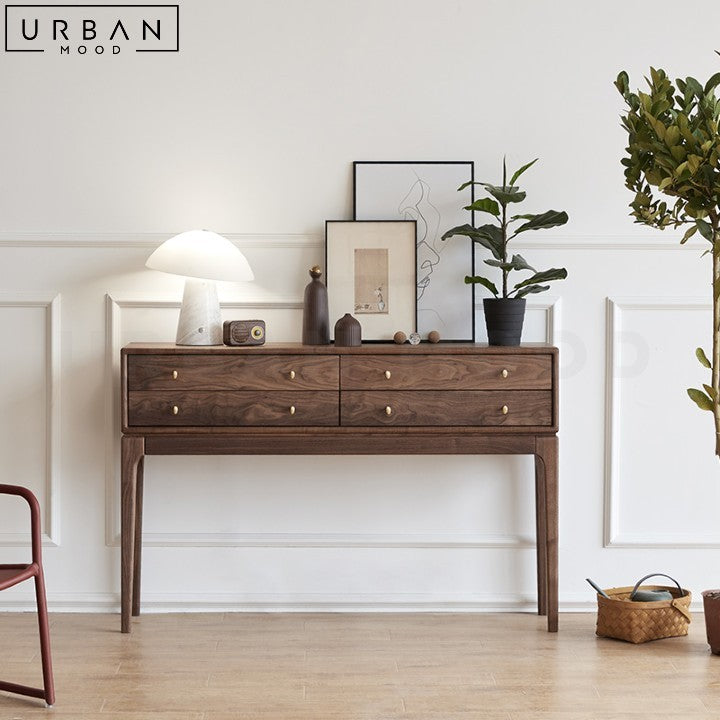 VANKA Mid Century Solid Wood Console Table