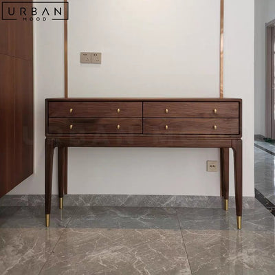 VANKA Mid Century Solid Wood Console Table