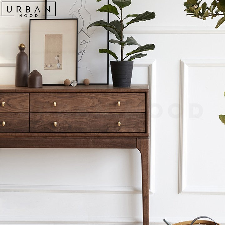 VANKA Mid Century Solid Wood Console Table