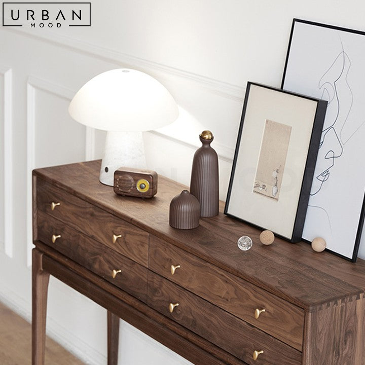 VANKA Mid Century Solid Wood Console Table