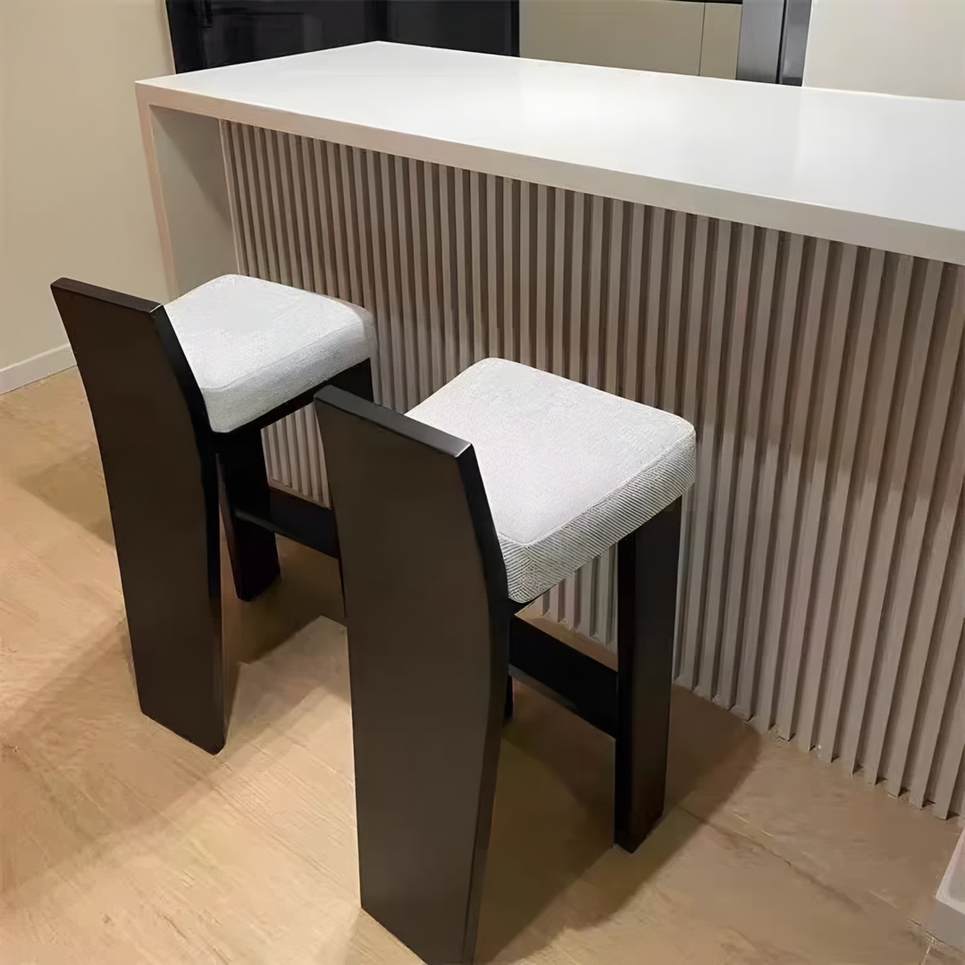 VARENI Modern Solid Wood Bar Stool - Urban Mood Singapore