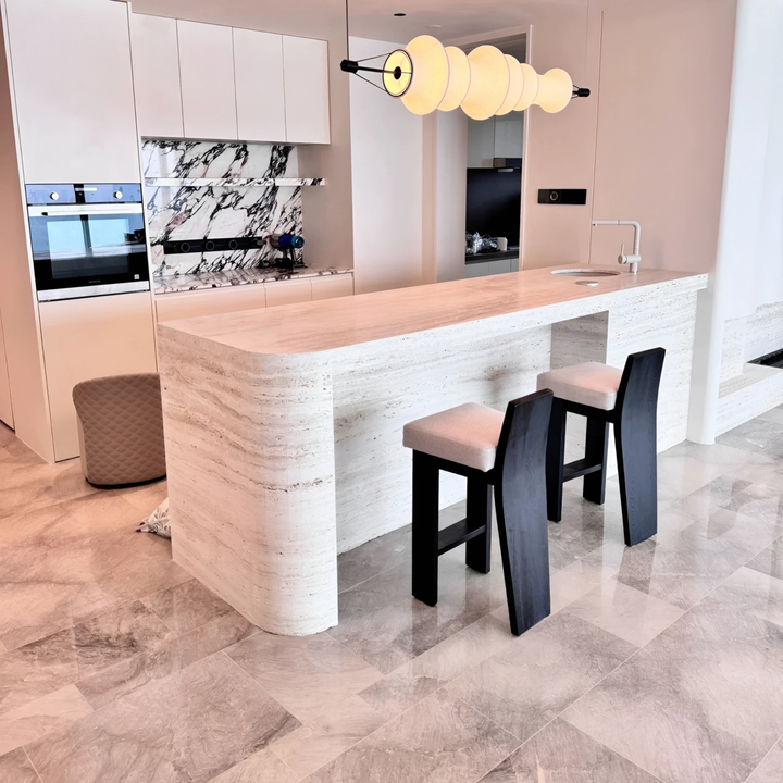 VARENI Modern Solid Wood Bar Stool - Urban Mood Singapore