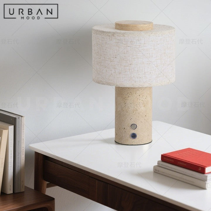 VARESE Modern Travertine Table Lamp