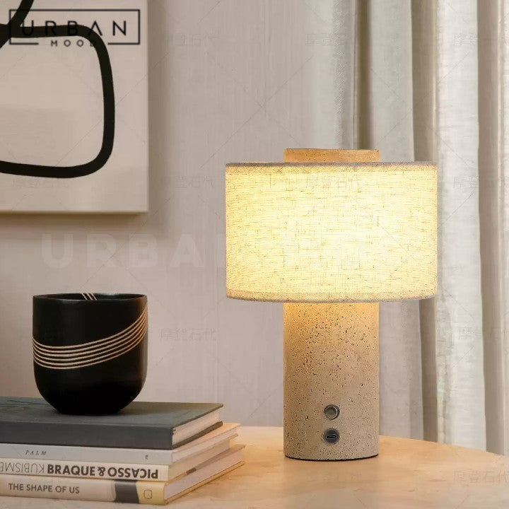 VARESE Modern Travertine Table Lamp