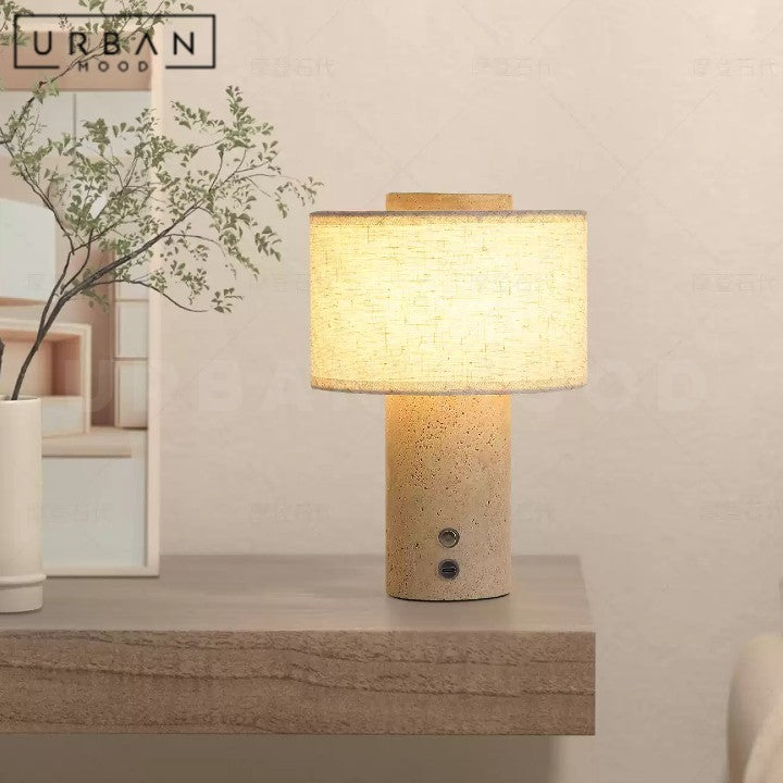 VARESE Modern Travertine Table Lamp