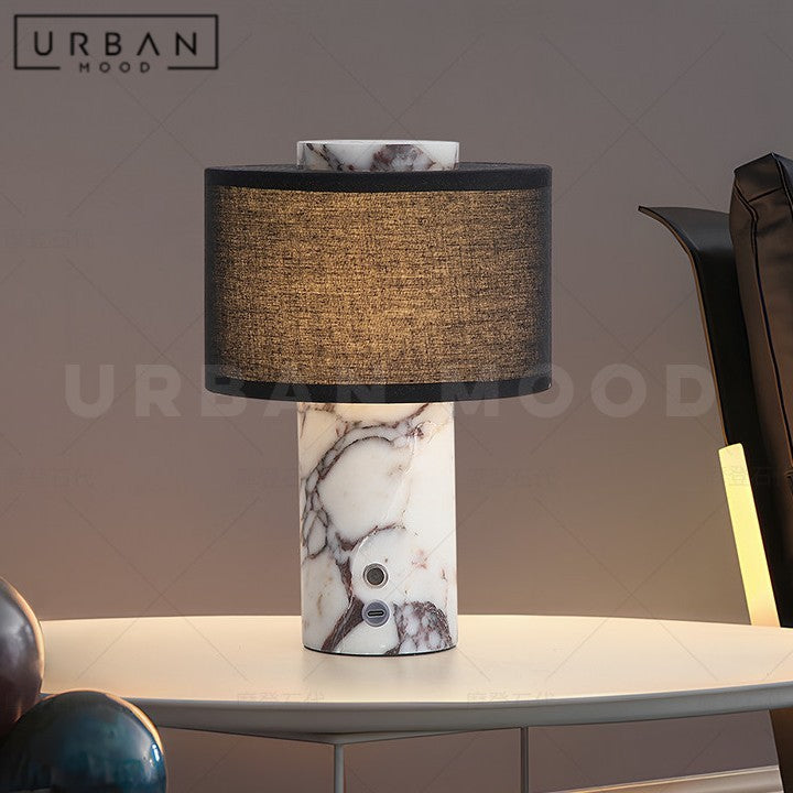 VARESE Modern Travertine Table Lamp