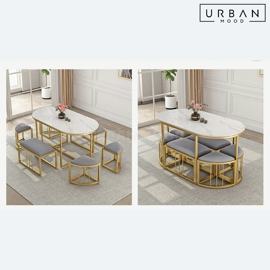 VARSE Modern Sintered Stone Dining Table Set – Urban Mood