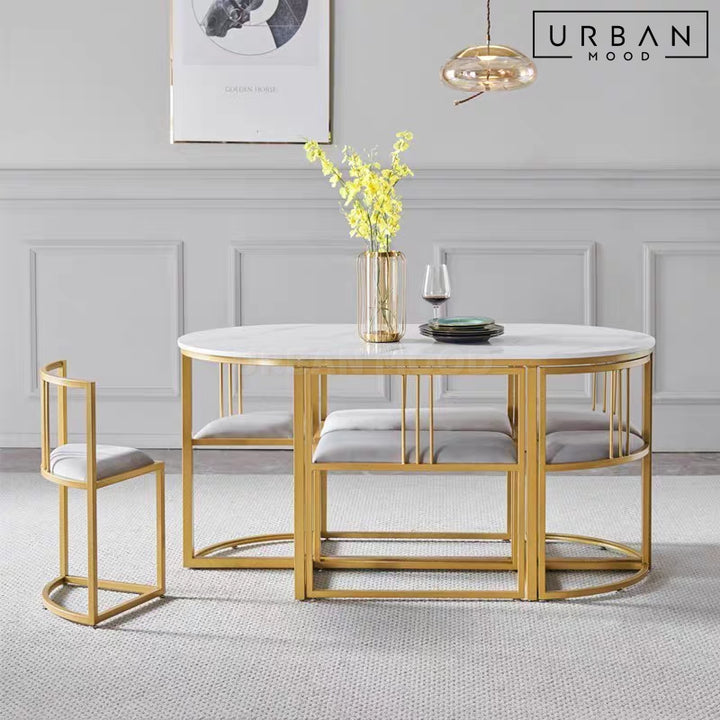 VARSE Modern Sintered Stone Dining Table Set