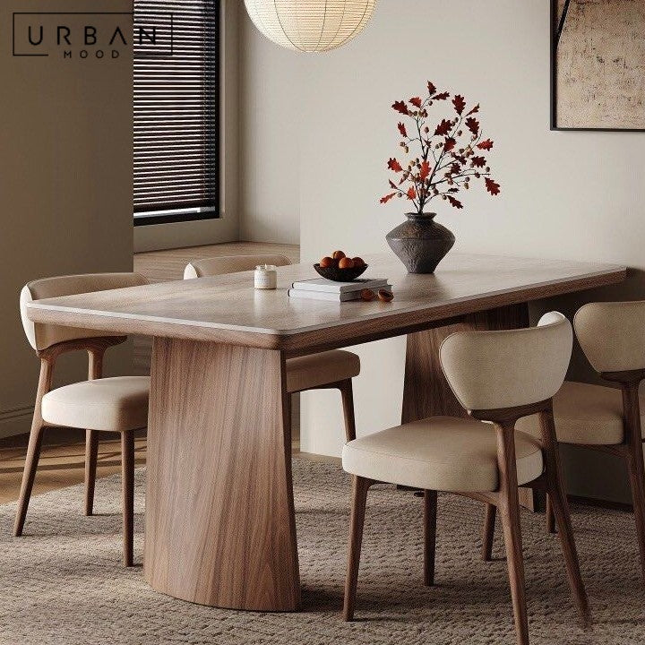 VATA Modern Travertine Dining Table