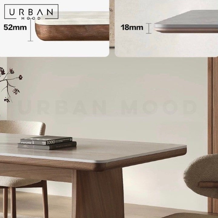 VATA Modern Travertine Dining Table