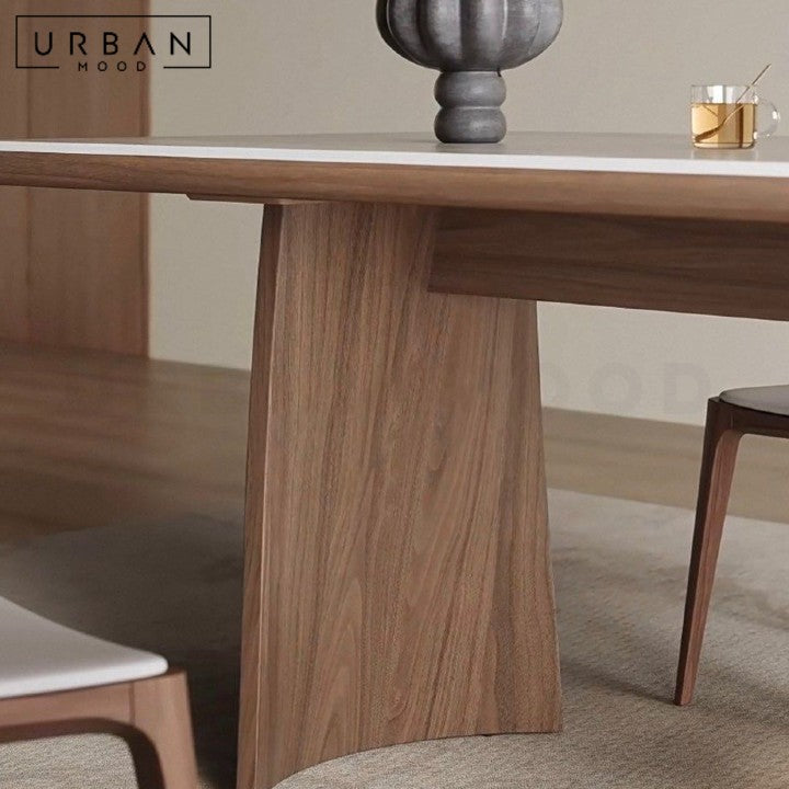 VATA Modern Travertine Dining Table