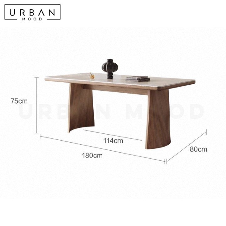 VATA Modern Travertine Dining Table