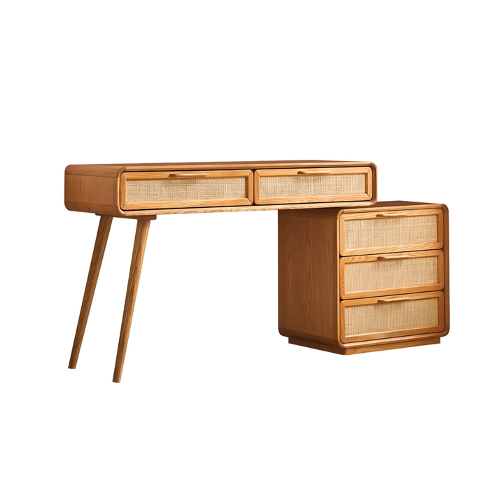VELMOR Rustic Solid Wood Vanity Table - Urban Mood Singapore