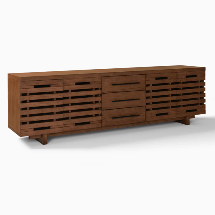 VELMIE Farmhouse Solid Wood TV Console - Urban Mood Singapore