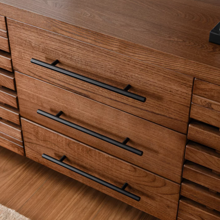 VELMIE Farmhouse Solid Wood TV Console - Urban Mood Singapore