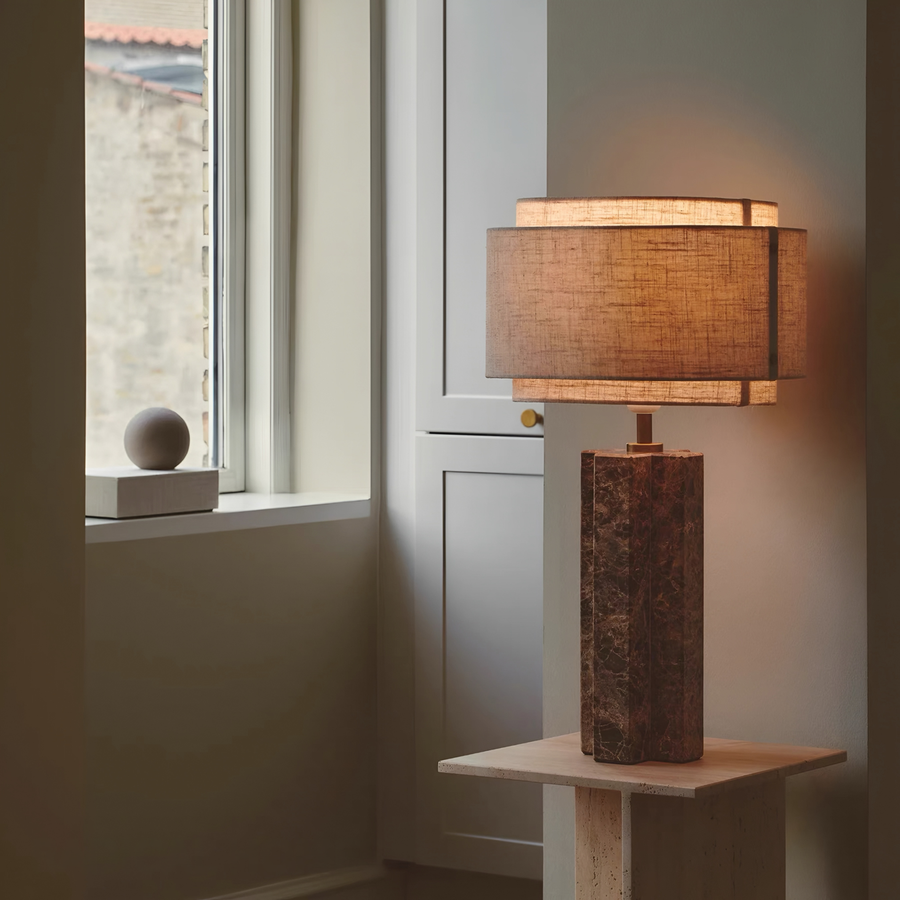 VELORA Modern Marble Table Lamp - Urban Mood Singapore