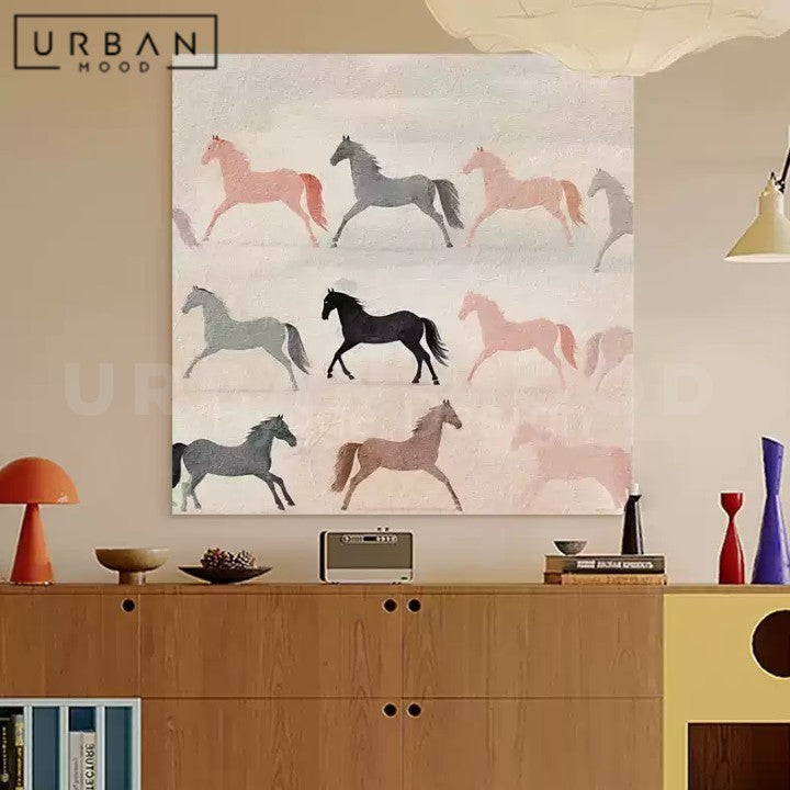 VELORIA Abstract Horse Wall Art