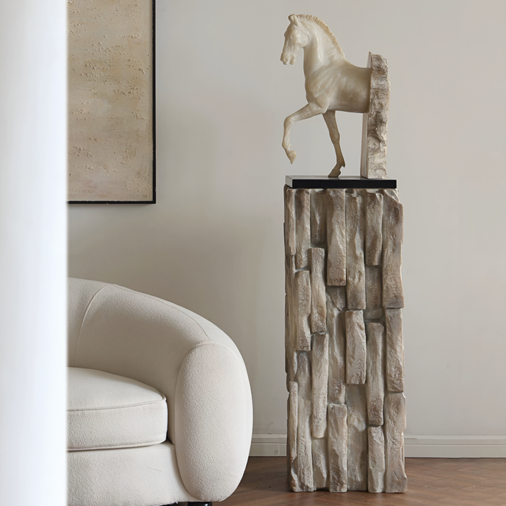 VERALIS Modern Stone Sculptural Pedestal - Urban Mood Singapore