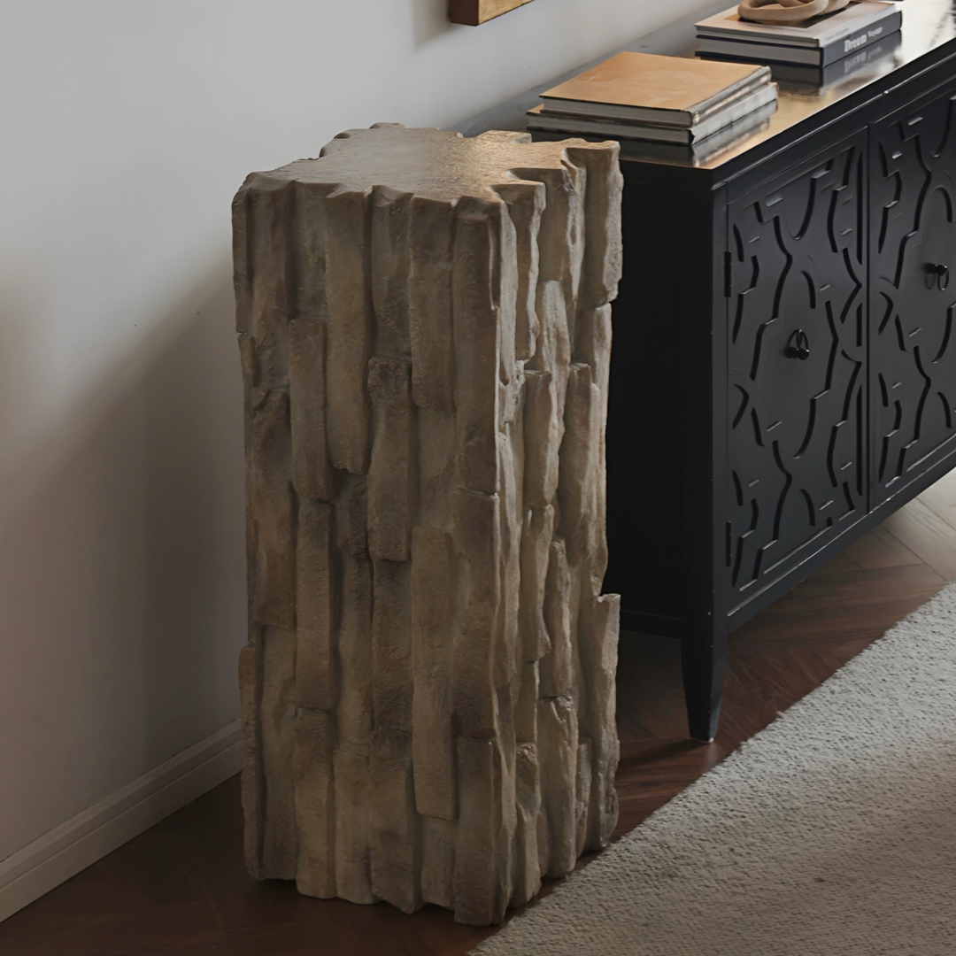 VERALIS Modern Stone Sculptural Pedestal - Urban Mood Singapore