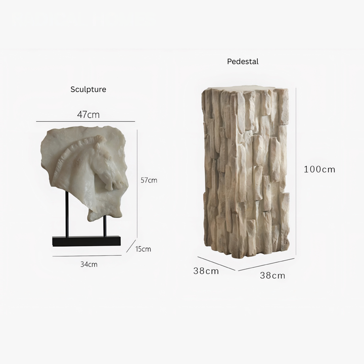 VERALIS Modern Stone Sculptural Pedestal - Urban Mood Singapore