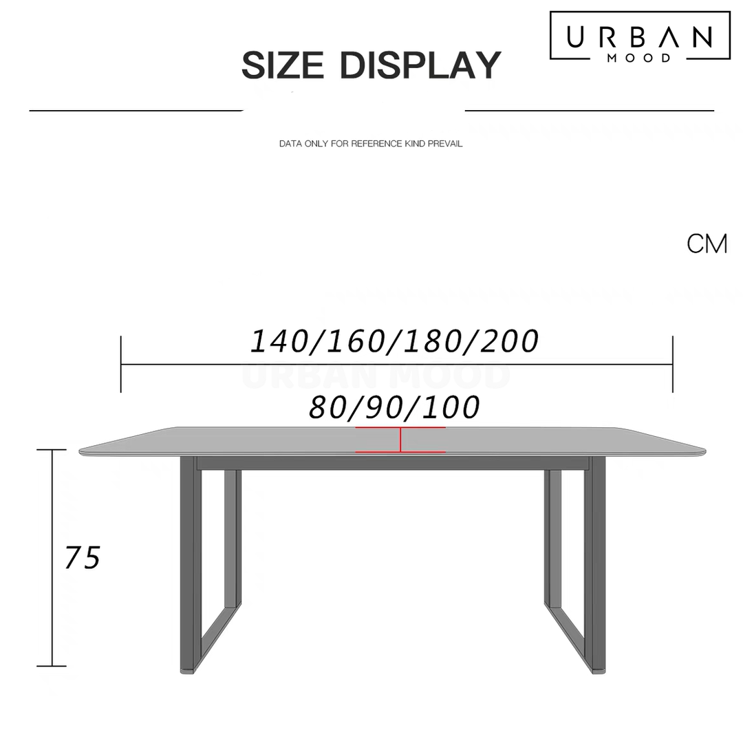 VERVIA Modern Sintered Stone Dining Table