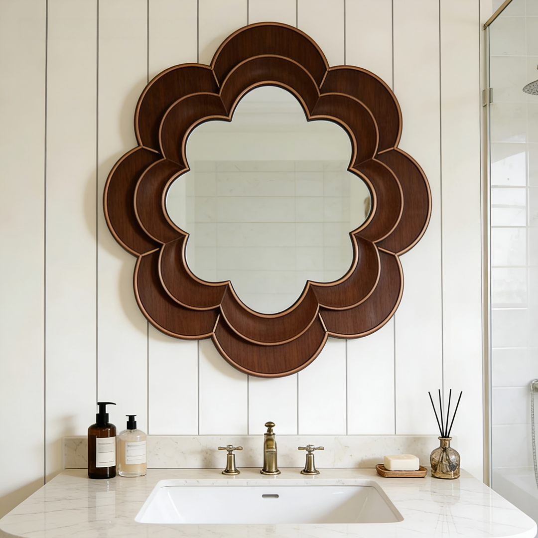VESTARO Classic Floral Wall Mirror - Urban Mood Singapore