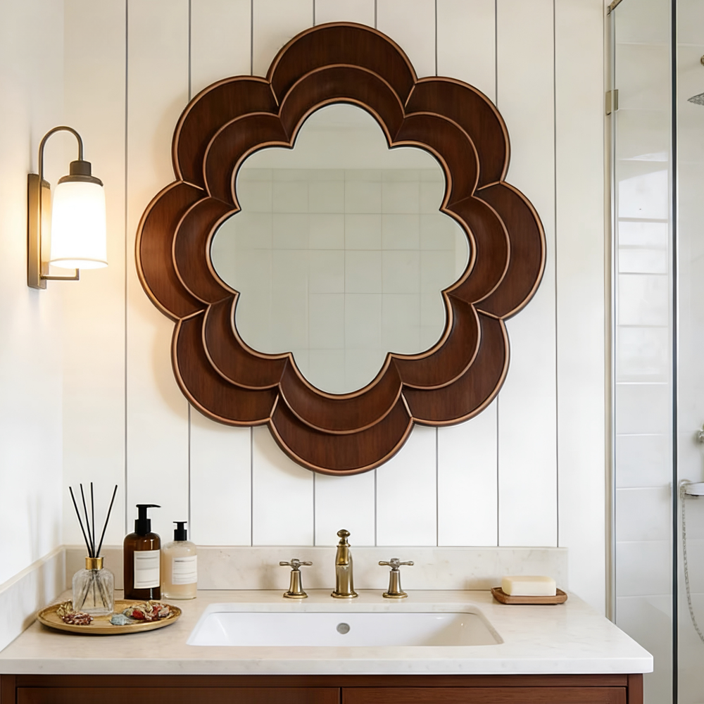 VESTARO Classic Floral Wall Mirror - Urban Mood Singapore
