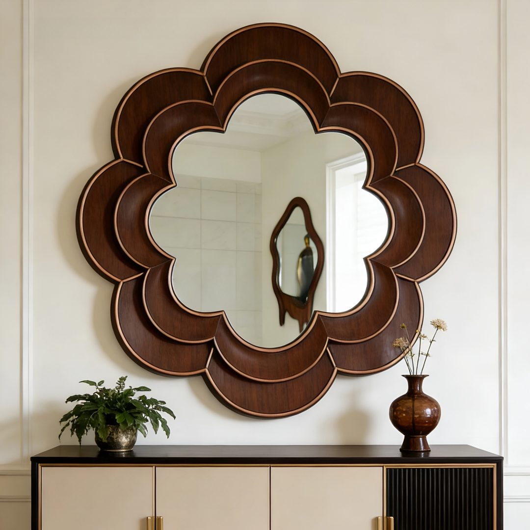 VESTARO Classic Floral Wall Mirror - Urban Mood Singapore