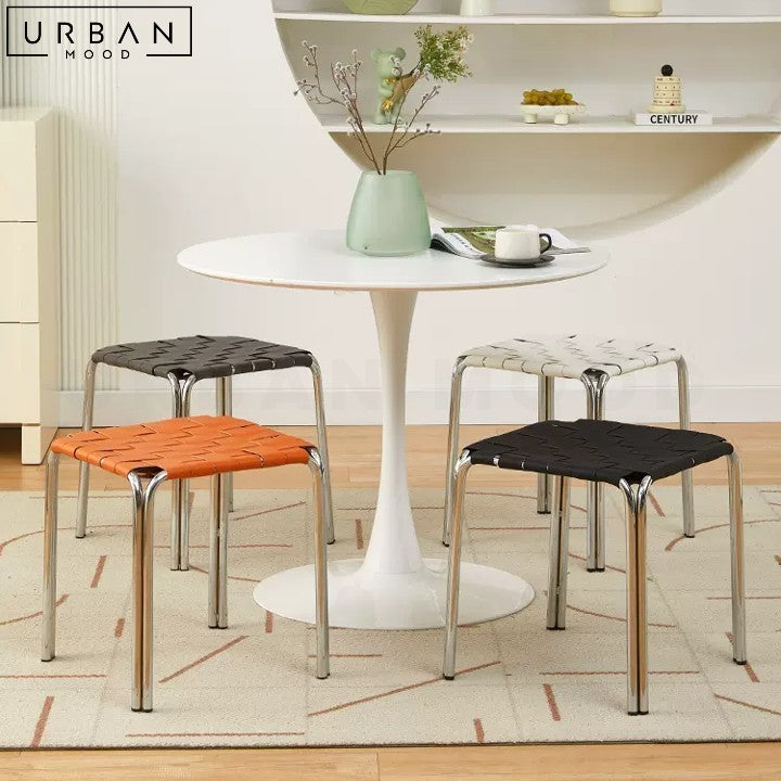 VIAENE Modern Leather Stool