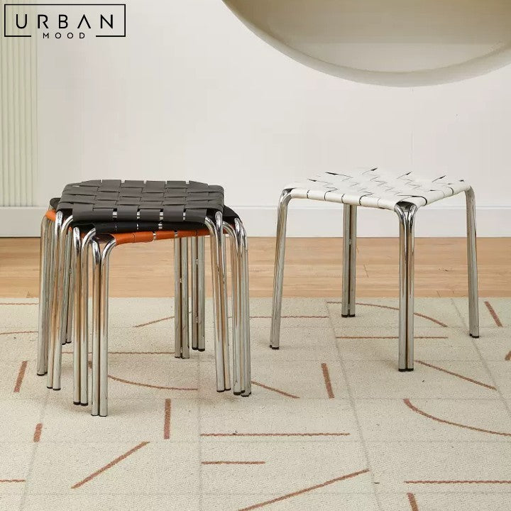 VIAENE Modern Leather Stool