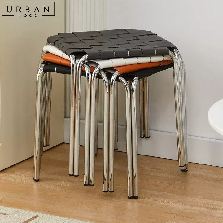 VIAENE Modern Leather Stool