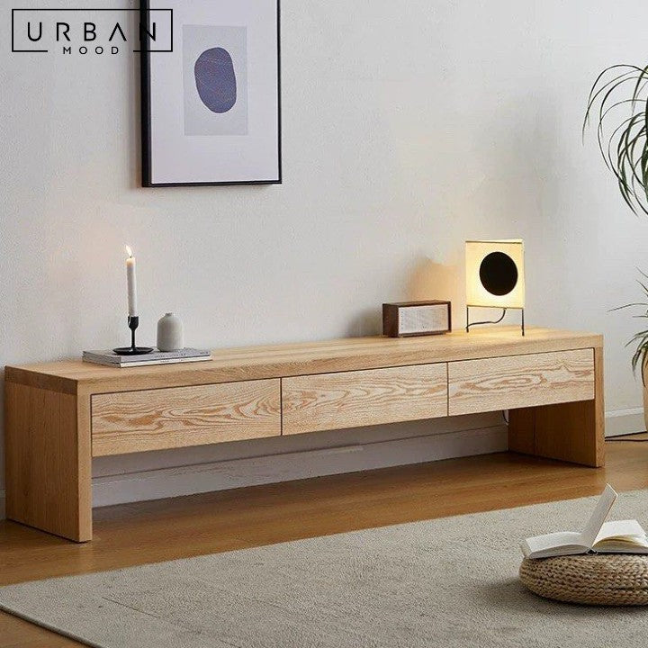 VIKTORIA Modern Solid Wood TV Console