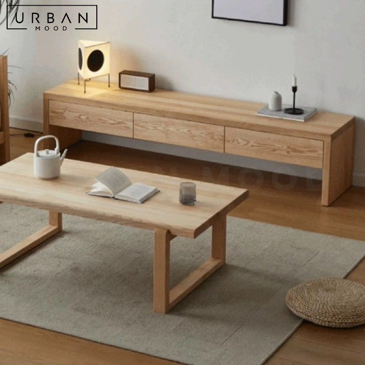 VIKTORIA Modern Solid Wood TV Console