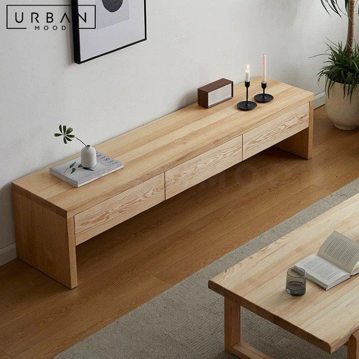 VIKTORIA Modern Solid Wood TV Console