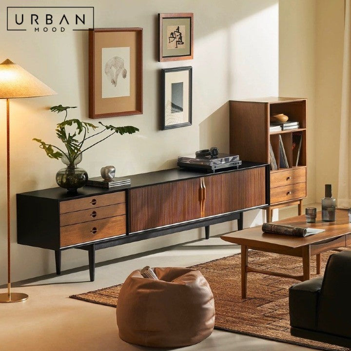 VILLAL Modern Solid Wood TV Console