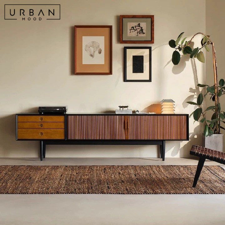 VILLAL Modern Solid Wood TV Console
