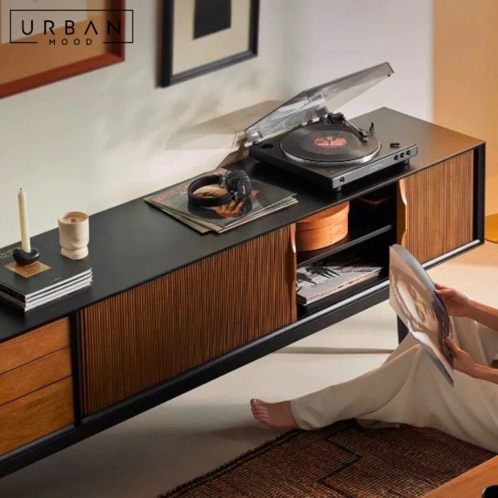 VILLAL Modern Solid Wood TV Console