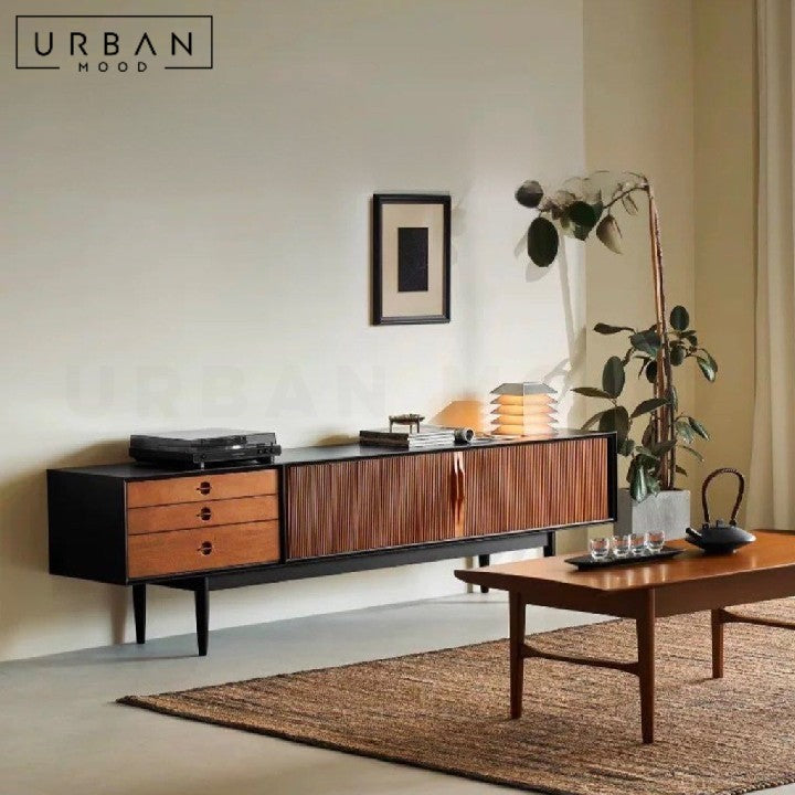 VILLAL Modern Solid Wood TV Console
