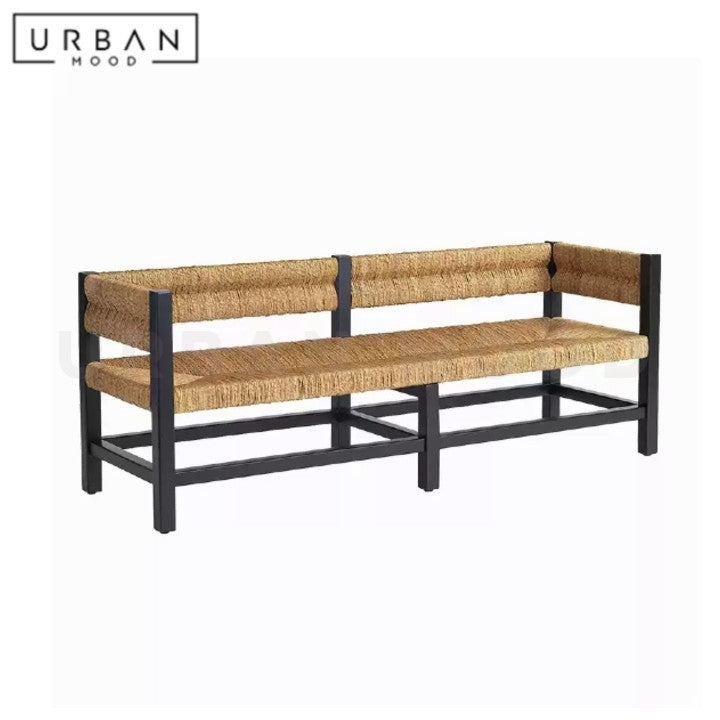 VILLARIN Rustic Solid Wood Bench