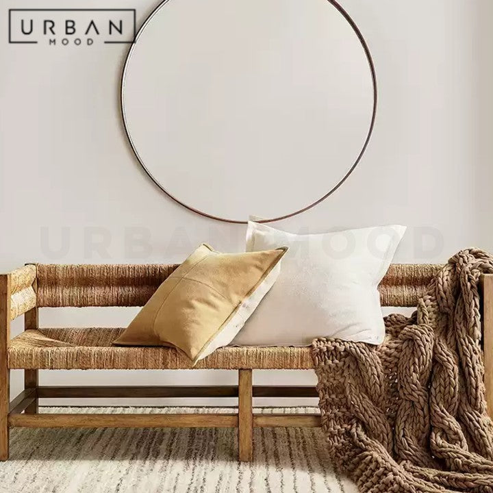 VILLARIN Rustic Solid Wood Bench