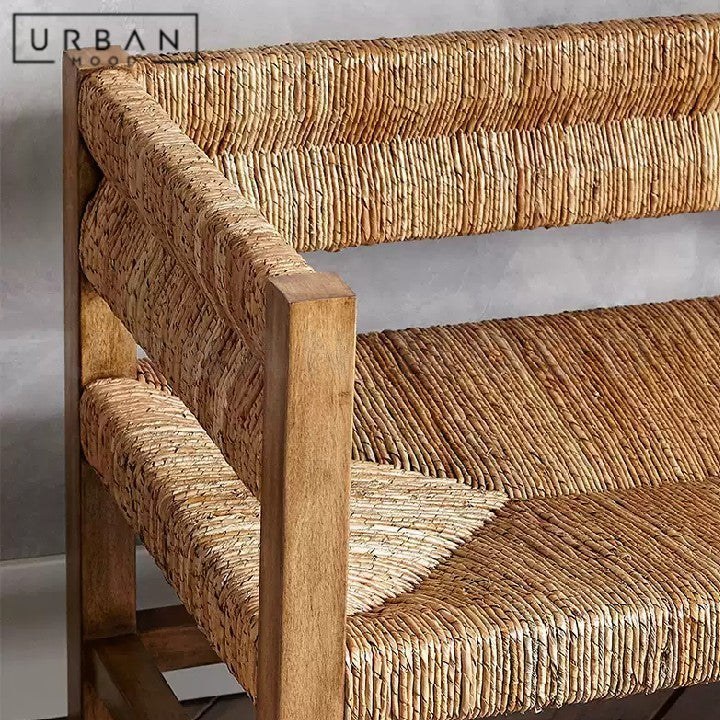 VILLARIN Rustic Solid Wood Bench